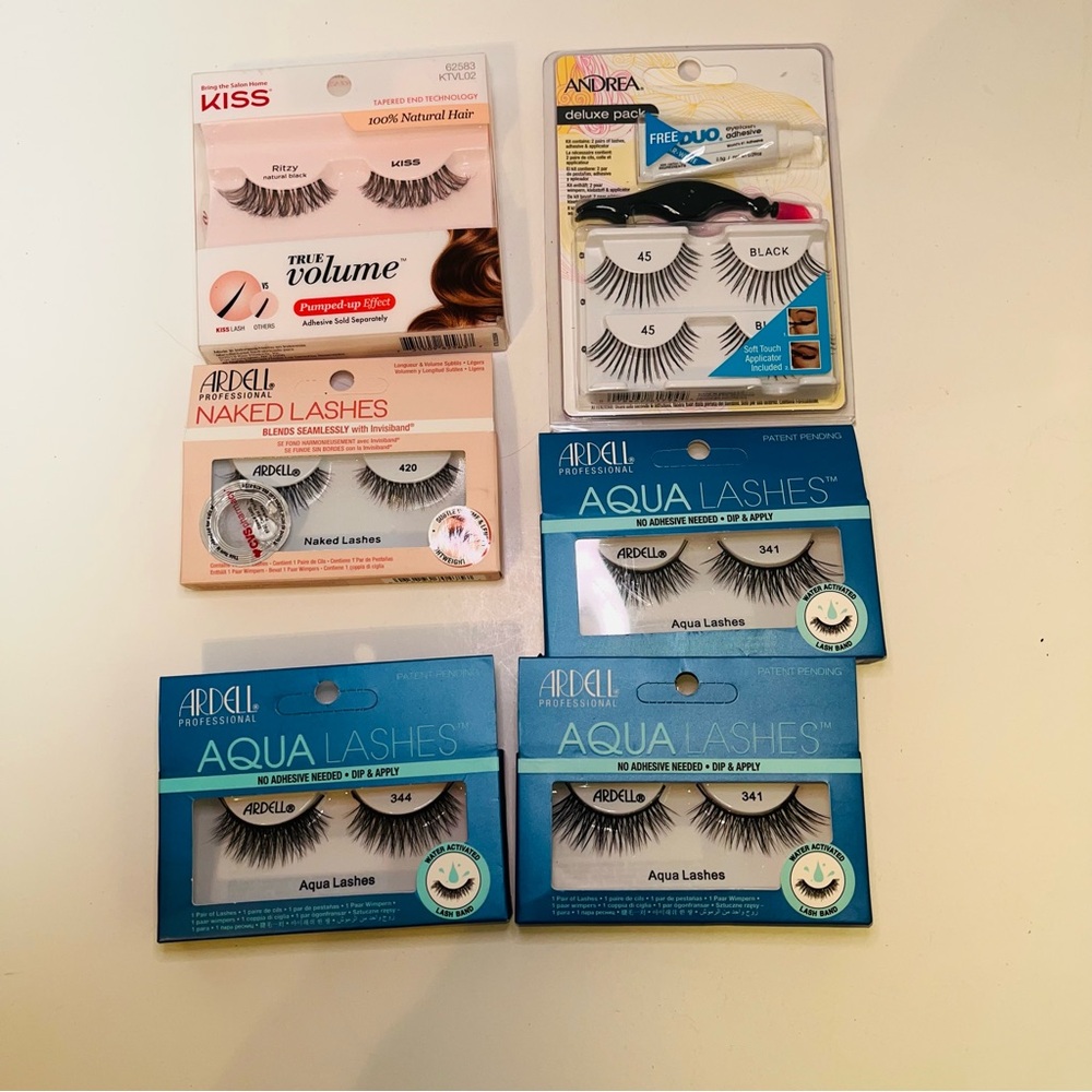 Lot of 6 Eyelashes Different Brands and Styles